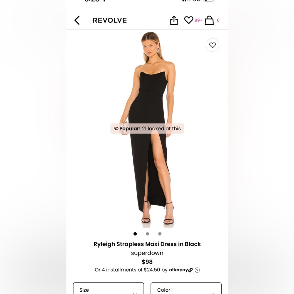 NWT Black Superdown dress